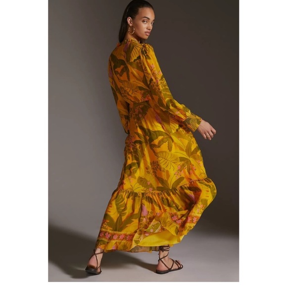 ๐๐ Farm Rio x Anthropologie Printed Midi Dress / Size S - Picture 2 of 10